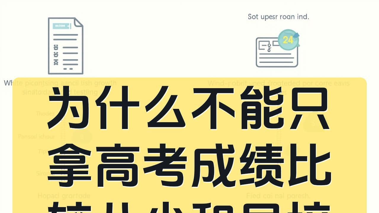 为什么不能只拿高考成绩比较八少和早培