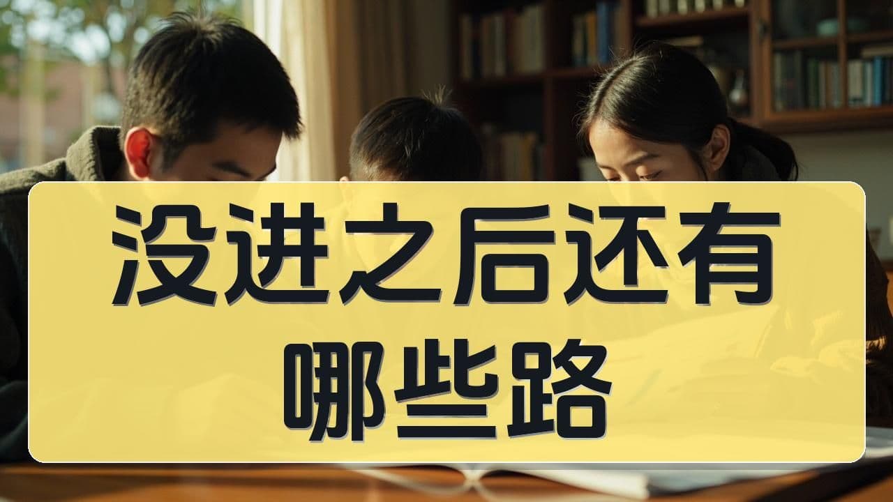 没进八少八素之后，最现实的几条路是什么