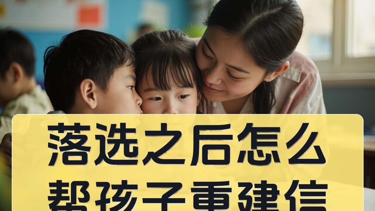 落选之后怎么帮孩子重建信心：比结果更重要的家庭反应