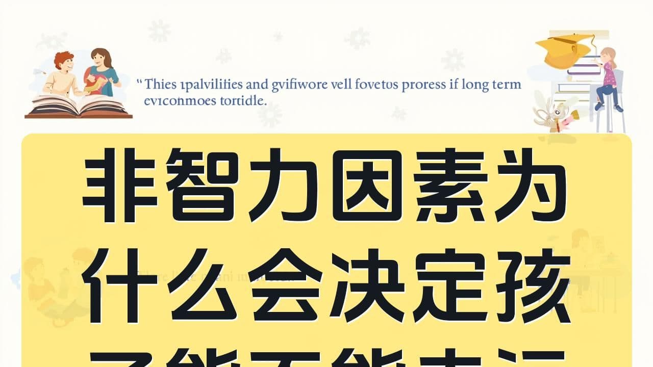 非智力因素为什么会决定孩子能不能走远